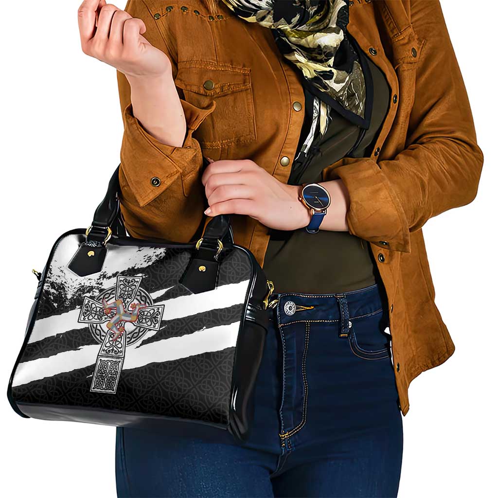 Isle of Man Celtic Cross Shoulder Handbag Triskelion Emblem LT18