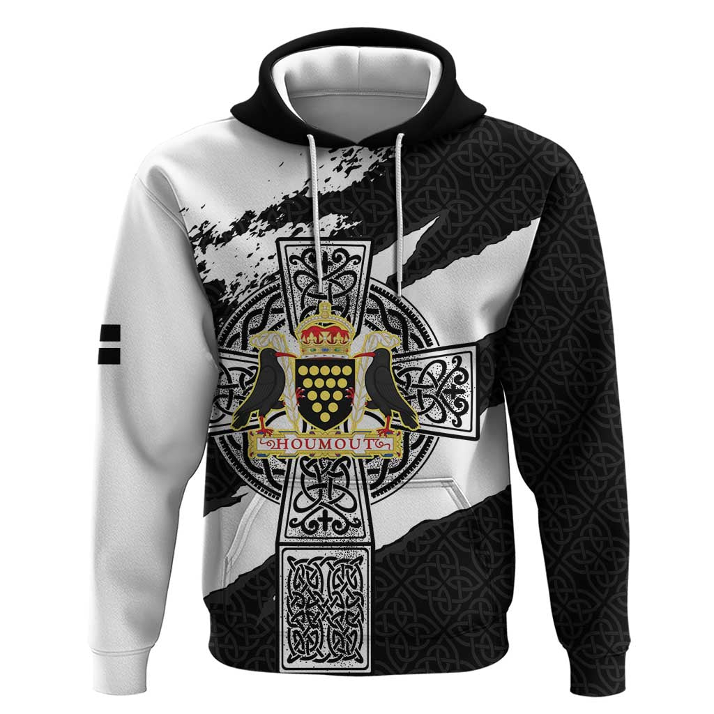 Cornwall Celtic Cross Hoodie Coat Of Arms LT18