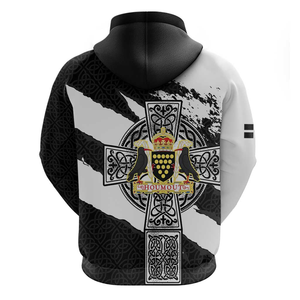 Cornwall Celtic Cross Hoodie Coat Of Arms LT18