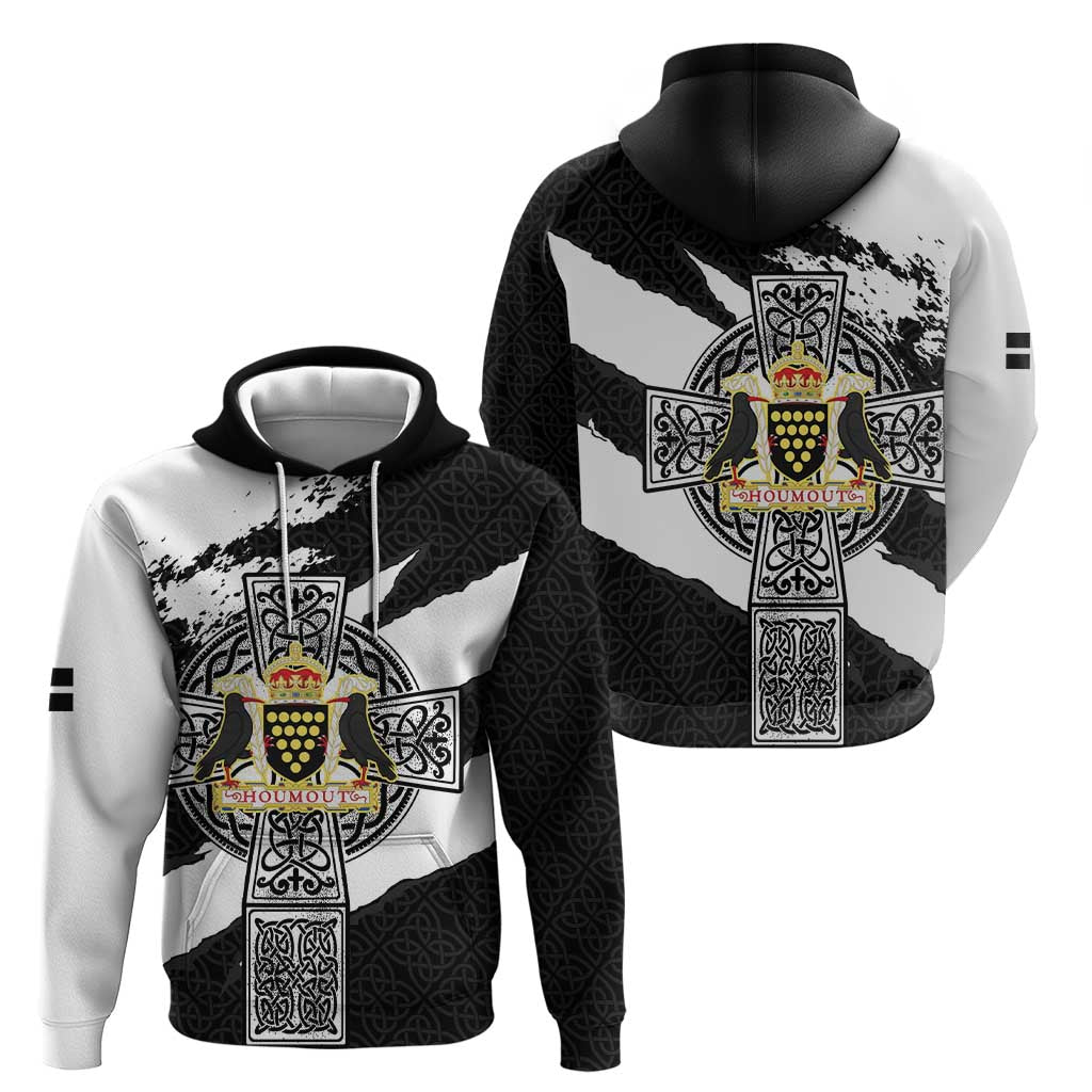 Cornwall Celtic Cross Hoodie Coat Of Arms LT18