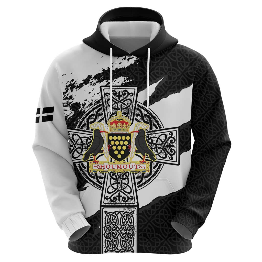 Cornwall Celtic Cross Hoodie Coat Of Arms LT18