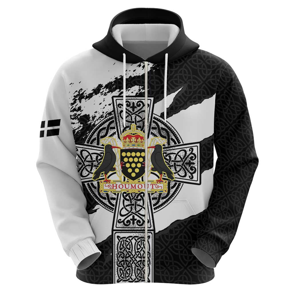 Cornwall Celtic Cross Hoodie Coat Of Arms LT18