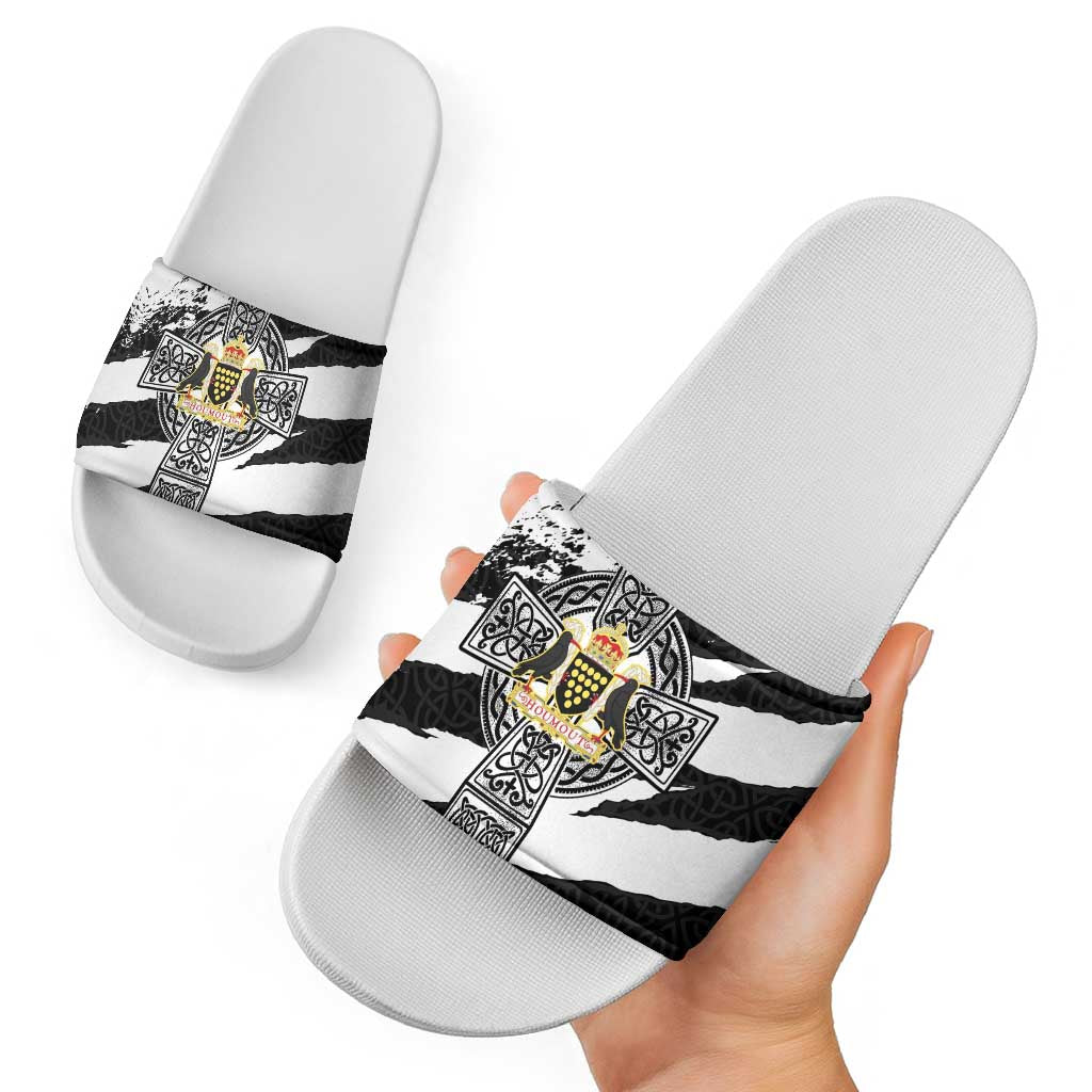 Cornwall Celtic Cross Slide Sandals Coat Of Arms LT18