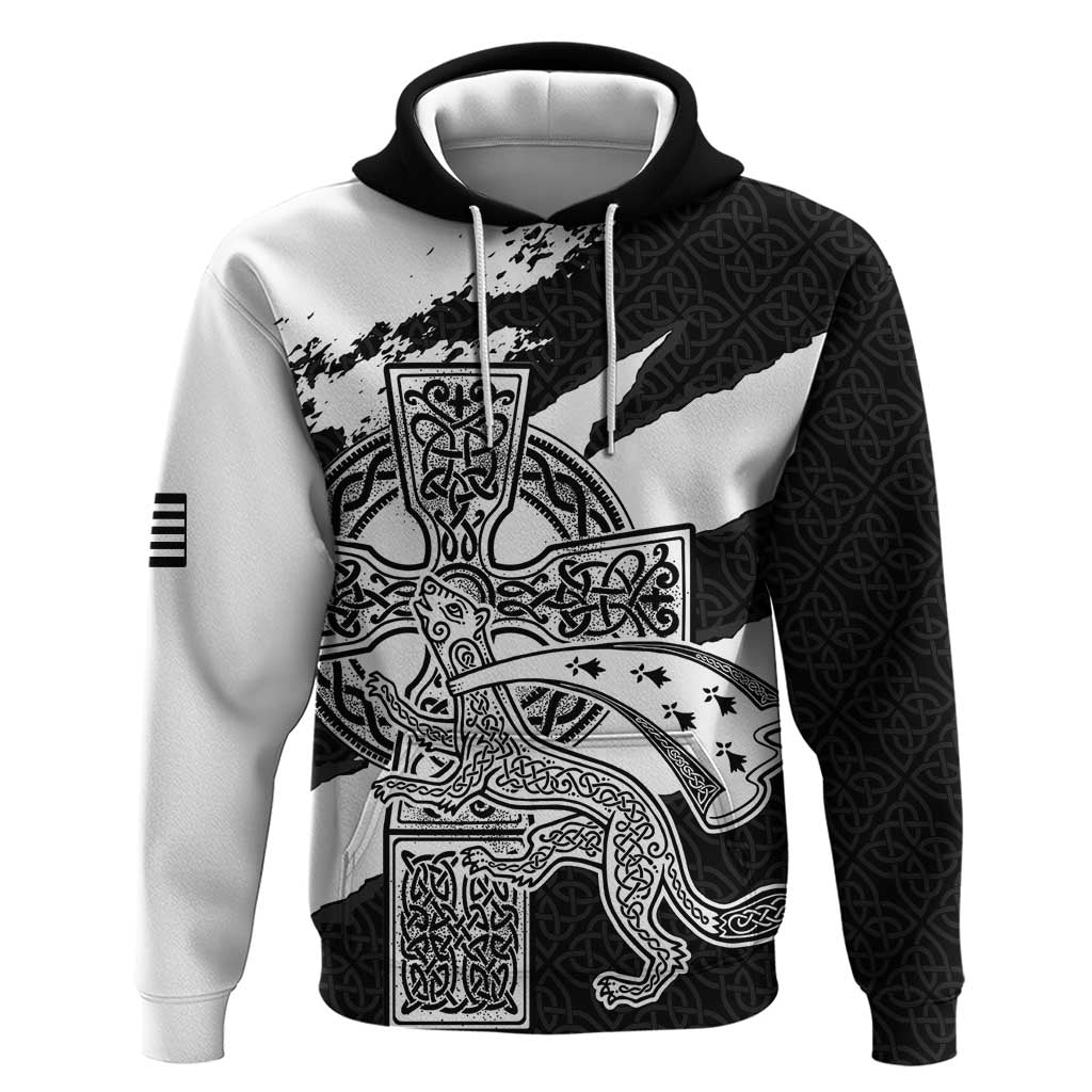 Brittany Celtic Cross Hoodie Celtic Pattern LT18