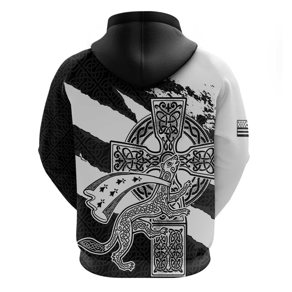Brittany Celtic Cross Hoodie Celtic Pattern LT18