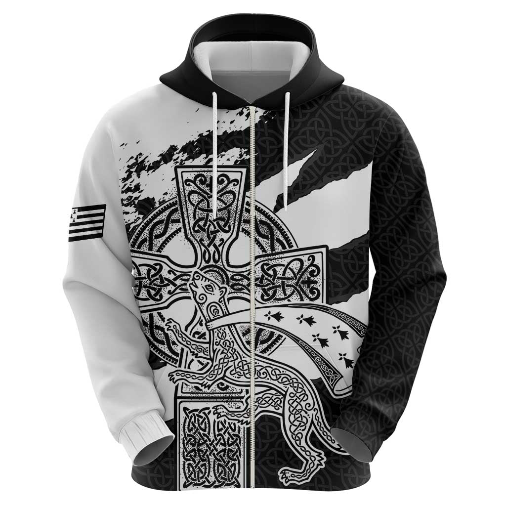 Brittany Celtic Cross Hoodie Celtic Pattern LT18