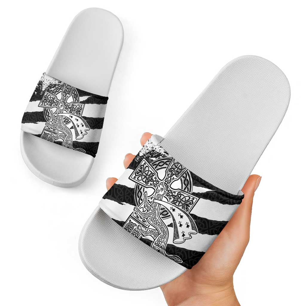 Brittany Celtic Cross Slide Sandals Celtic Pattern LT18
