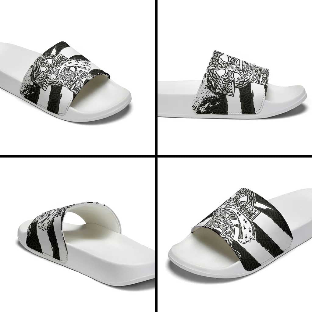 Brittany Celtic Cross Slide Sandals Celtic Pattern LT18
