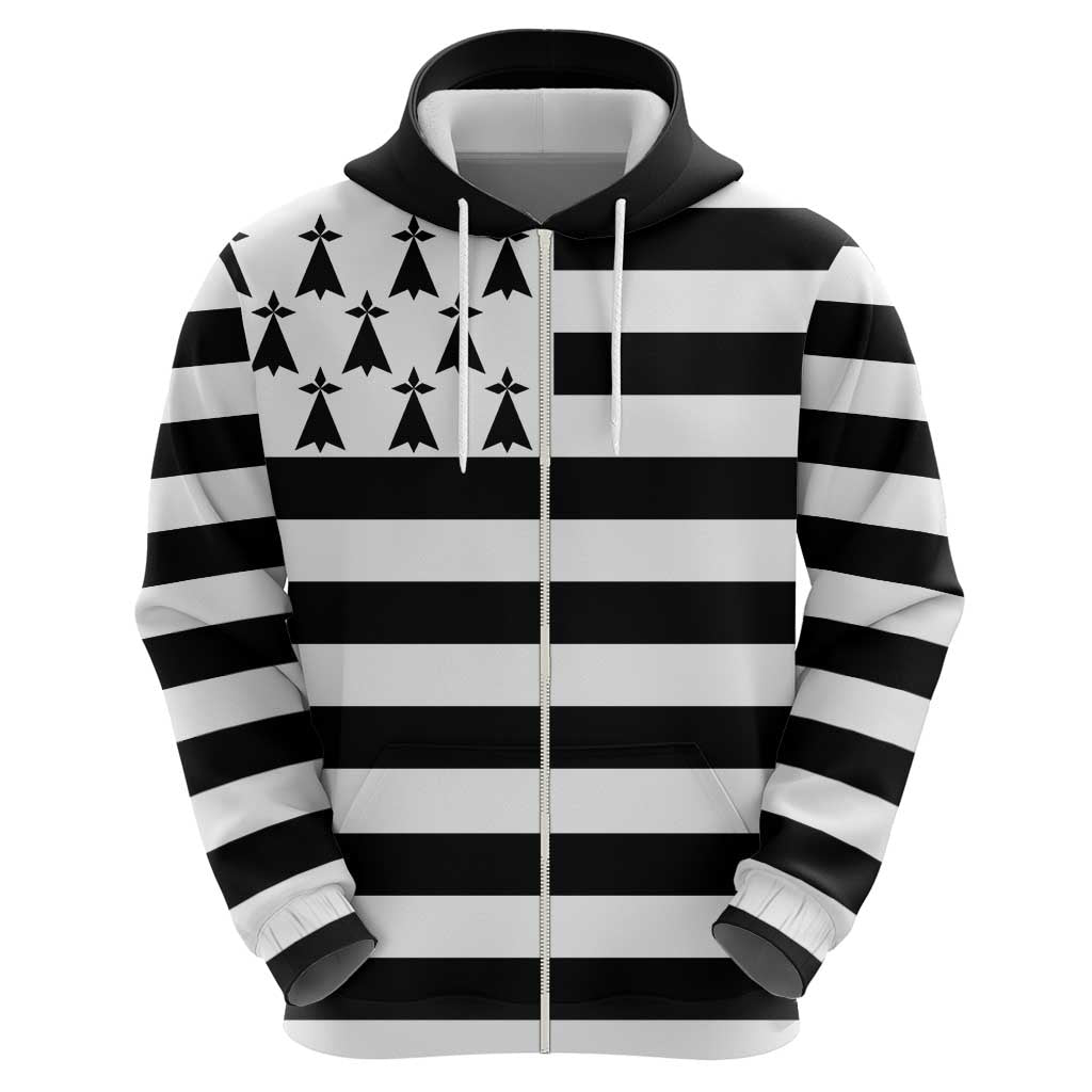 Brittany Flag Style Hoodie Kentoch Mervel Eget Bezan Saotret LT18