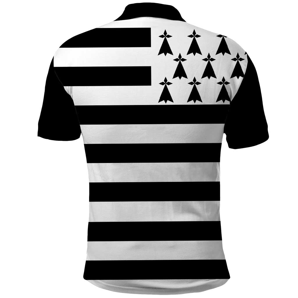 Brittany Flag Style Polo Shirt Kentoch Mervel Eget Bezan Saotret LT18