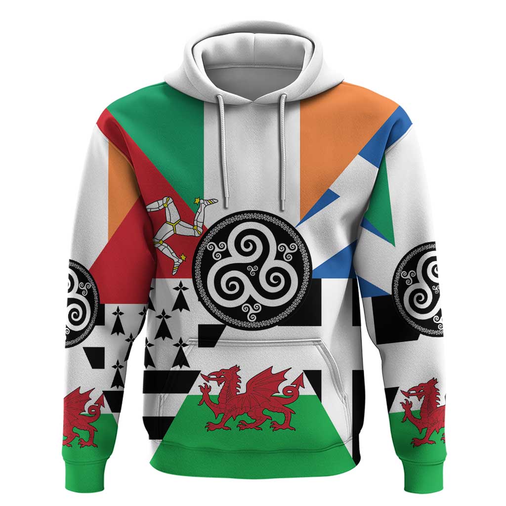 Celtic Nations Flag Hoodie Six Celtic Countries Heritage LT18
