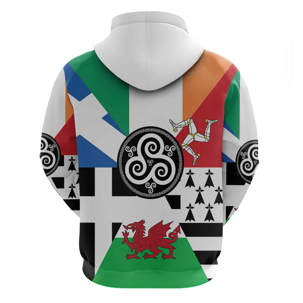 Celtic Nations Flag Hoodie Six Celtic Countries Heritage LT18