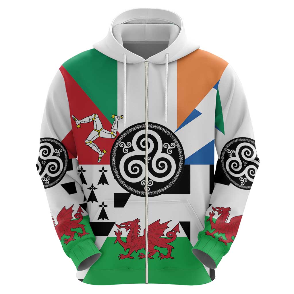 Celtic Nations Flag Hoodie Six Celtic Countries Heritage LT18