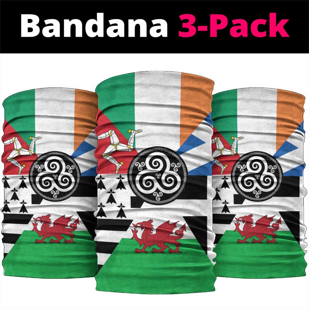 Celtic Nations Flag Neck Gaiter Six Celtic Countries Heritage LT18