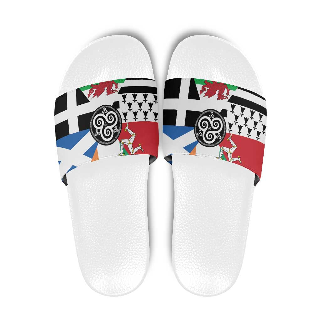 Celtic Nations Flag Slide Sandals Six Celtic Countries Heritage LT18
