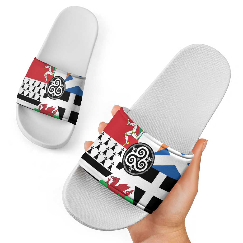 Celtic Nations Flag Slide Sandals Six Celtic Countries Heritage LT18