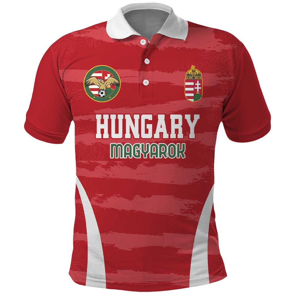 Custom Hungary Football Polo Shirt Magyarok Classic Football LT18