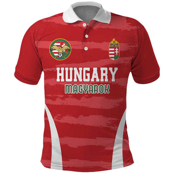 Custom Hungary Football Polo Shirt Magyarok Classic Football LT18