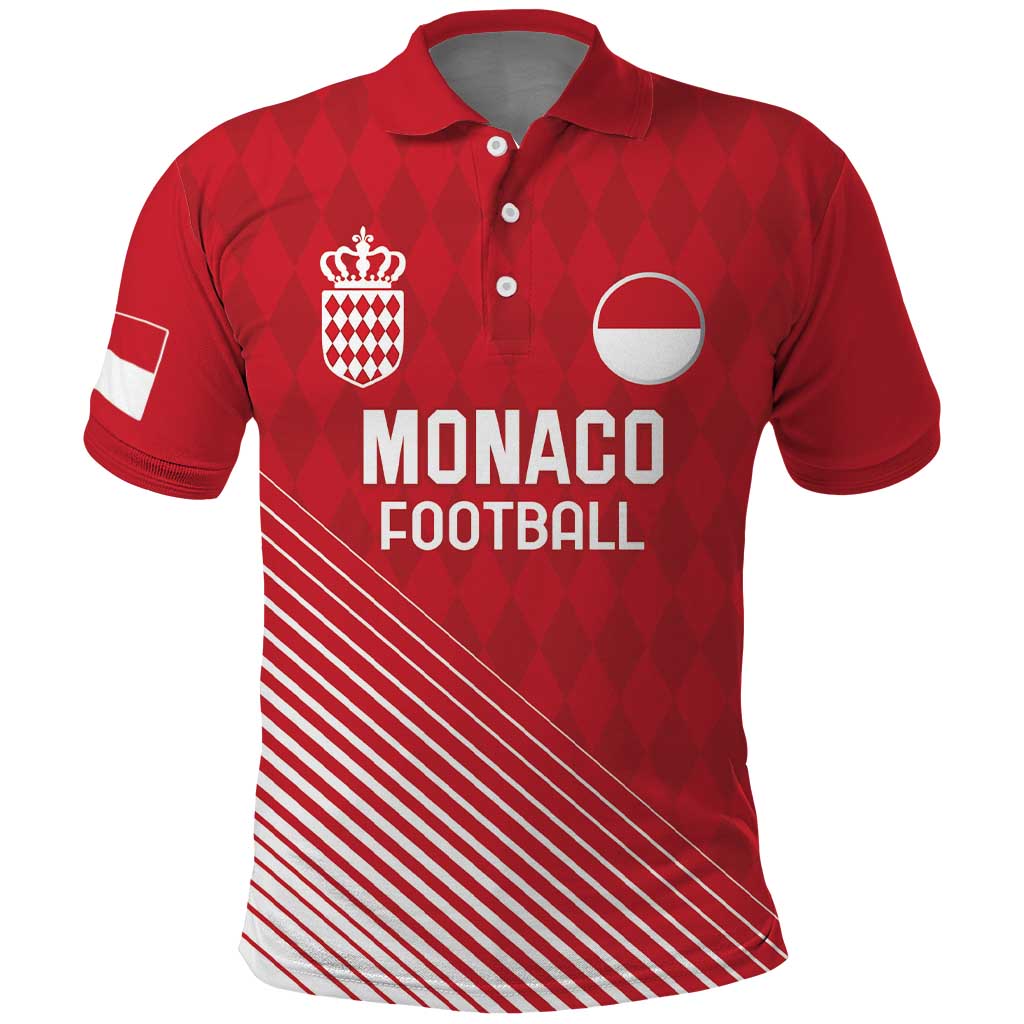 Custom Monaco Football Polo Shirt Go Champion 2025 LT18