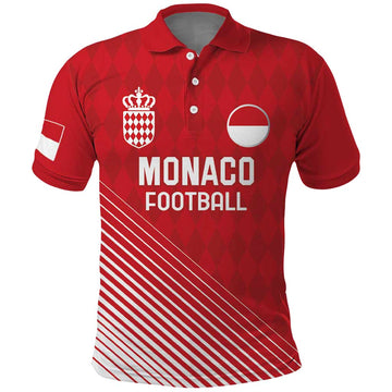 Custom Monaco Football Polo Shirt Go Champion 2025 LT18