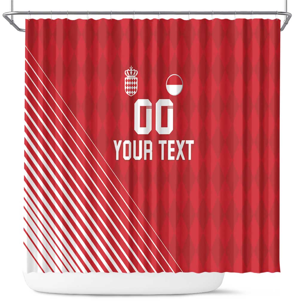 Custom Monaco Football Shower Curtain Go Champion 2025 LT18