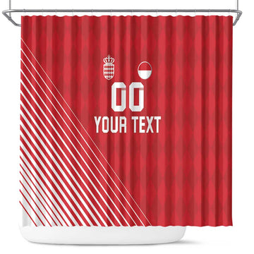 Custom Monaco Football Shower Curtain Go Champion 2025 LT18
