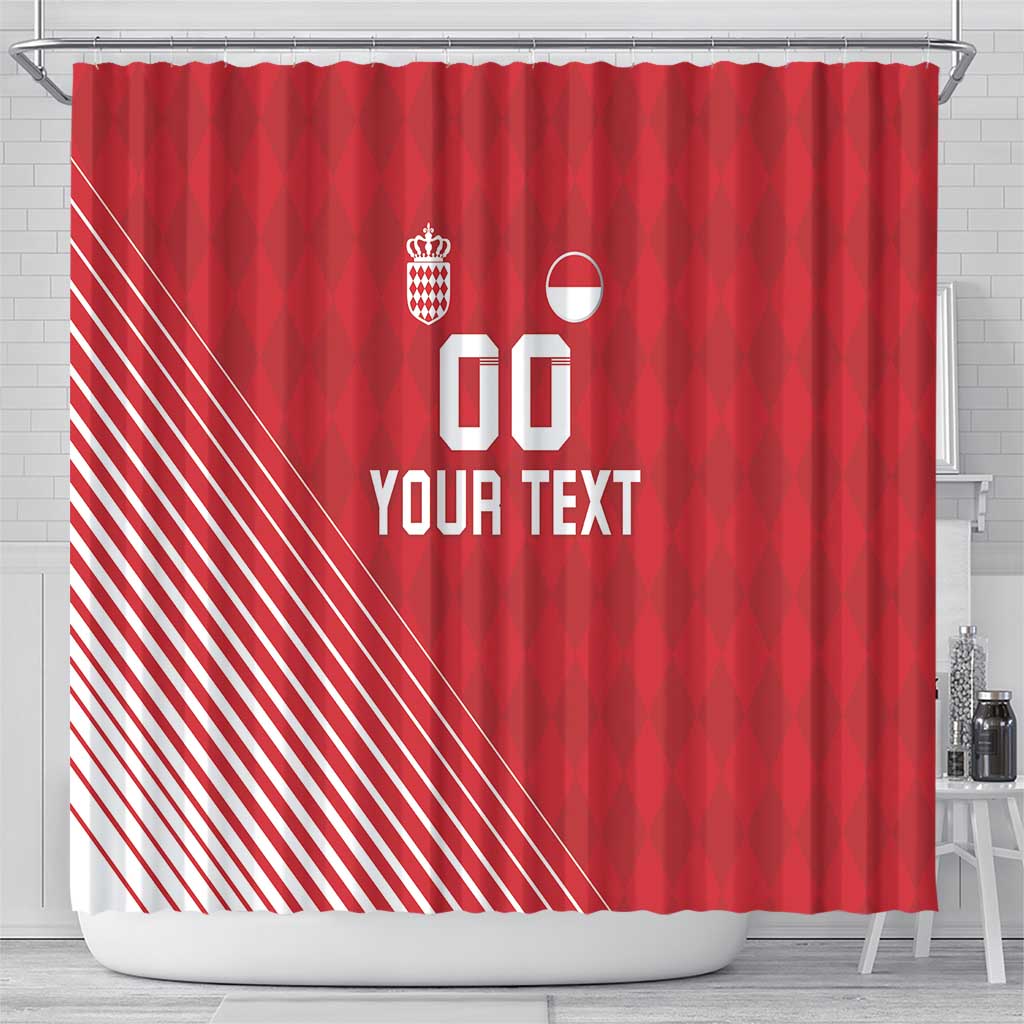 Custom Monaco Football Shower Curtain Go Champion 2025 LT18