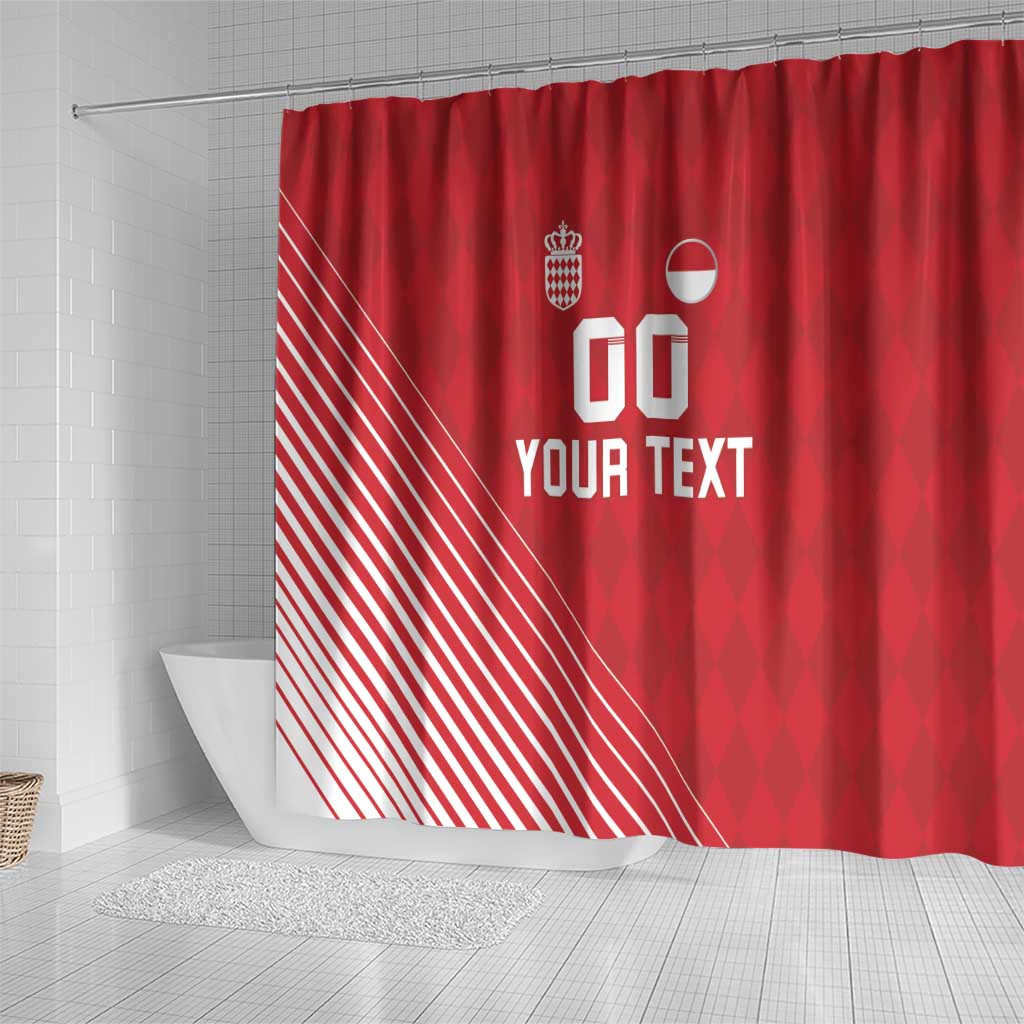 Custom Monaco Football Shower Curtain Go Champion 2025 LT18