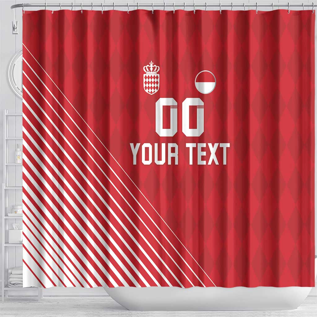Custom Monaco Football Shower Curtain Go Champion 2025 LT18