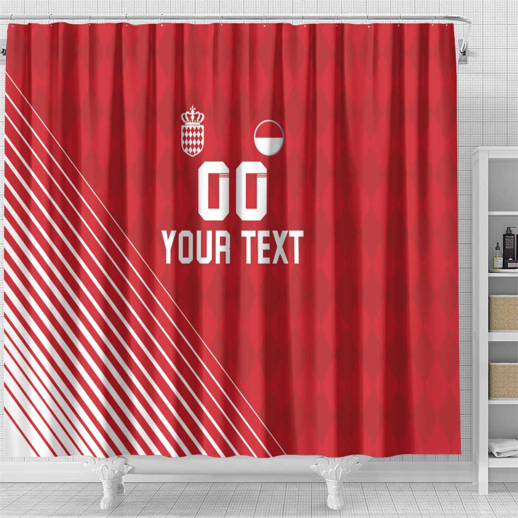 Custom Monaco Football Shower Curtain Go Champion 2025 LT18