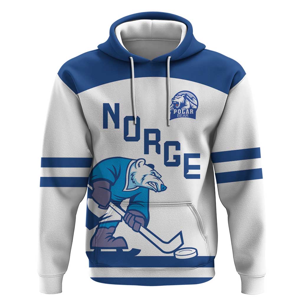 Custom Norway Hockey Hoodie Norge Polar Bears LT18