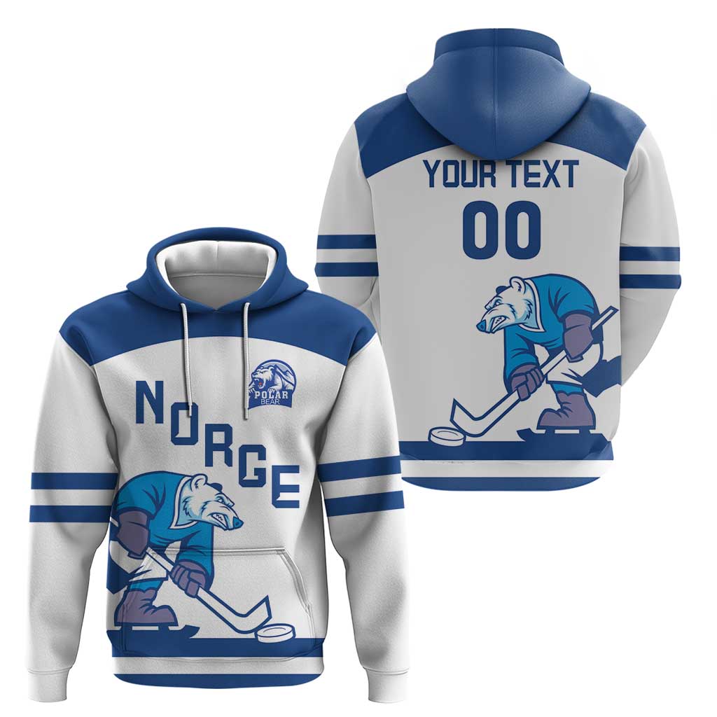 Custom Norway Hockey Hoodie Norge Polar Bears LT18