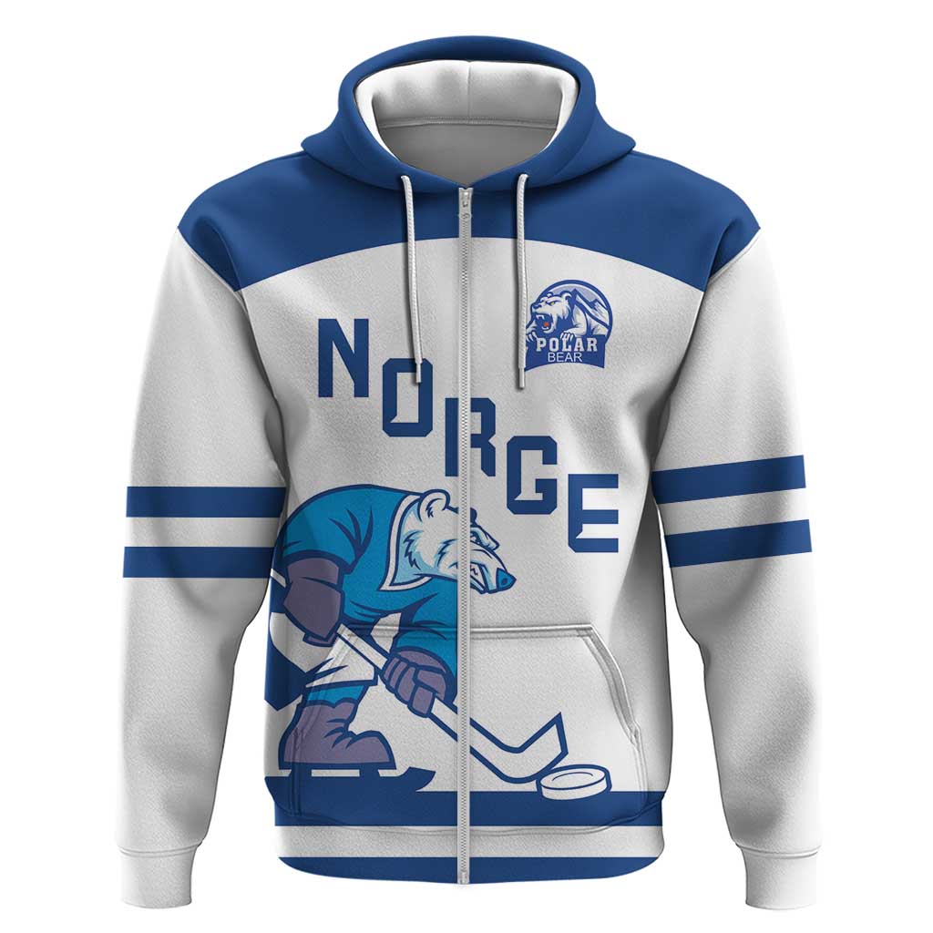 Custom Norway Hockey Hoodie Norge Polar Bears LT18