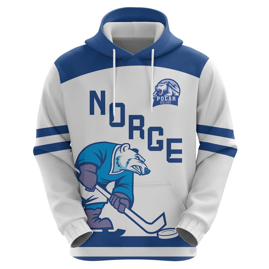 Custom Norway Hockey Hoodie Norge Polar Bears LT18