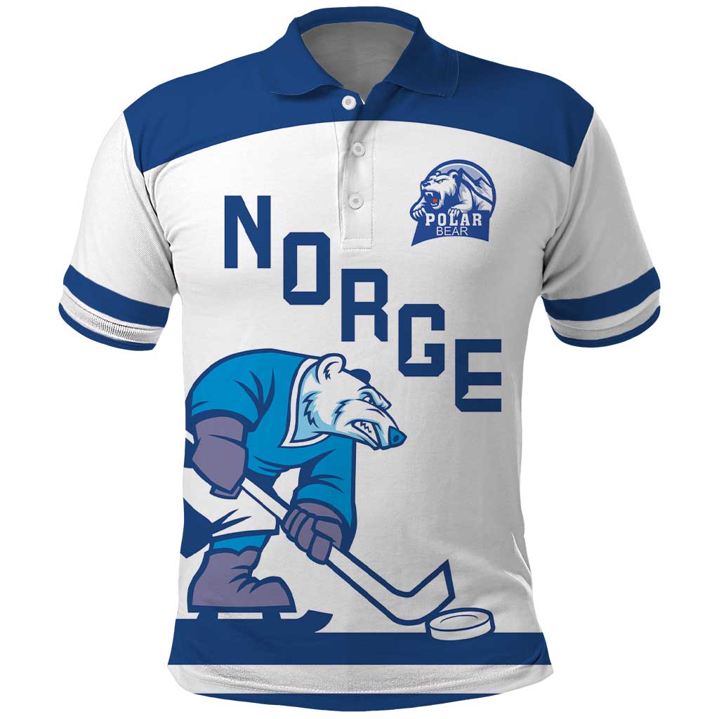 Custom Norway Hockey Polo Shirt Norge Polar Bears LT18