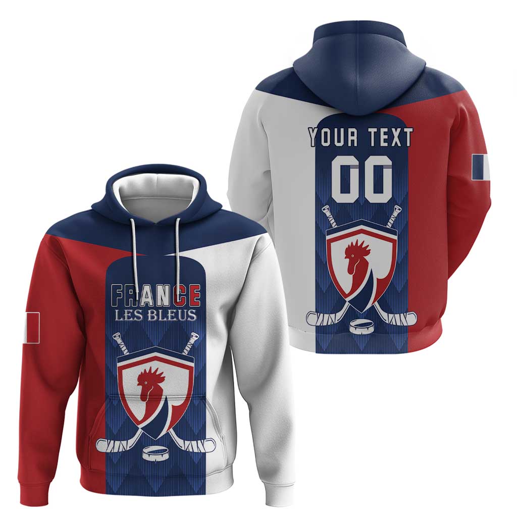 Custom France Hockey Hoodie Les Bleus Go Champions LT18