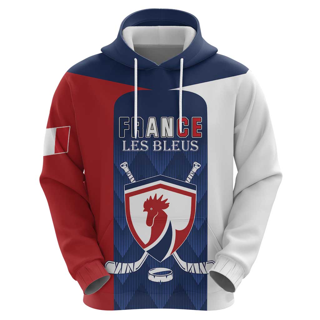 Custom France Hockey Hoodie Les Bleus Go Champions LT18
