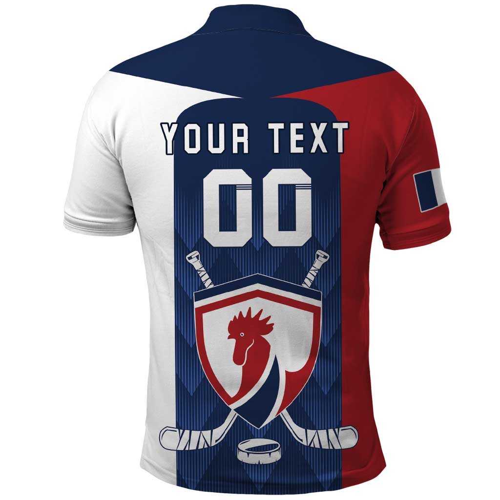 Custom France Hockey Polo Shirt Les Bleus Go Champions LT18