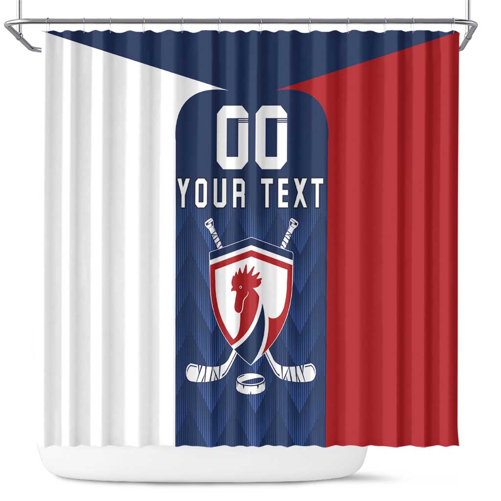 Custom France Hockey Shower Curtain Les Bleus Go Champions LT18
