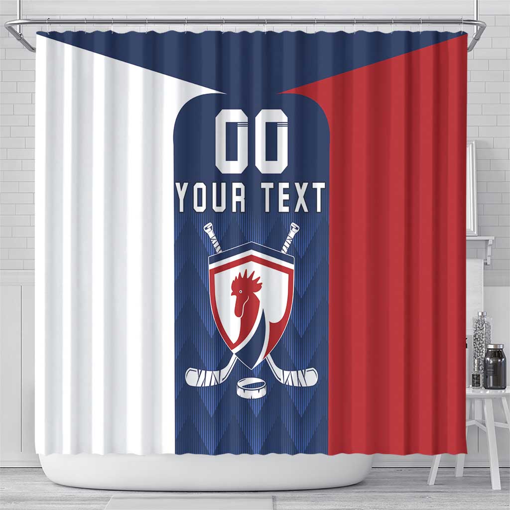 Custom France Hockey Shower Curtain Les Bleus Go Champions LT18