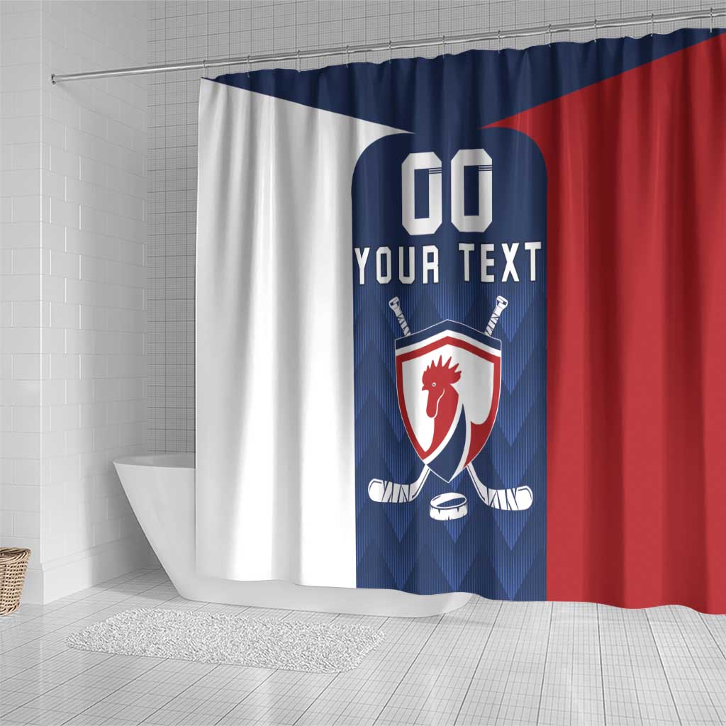 Custom France Hockey Shower Curtain Les Bleus Go Champions LT18