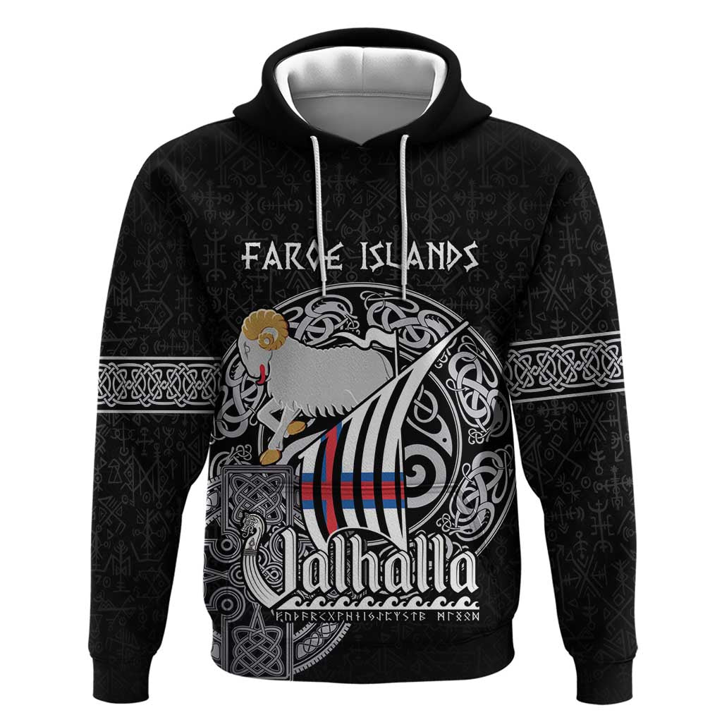 Personalized Viking Faroe Islands Hoodie Valhalla Viking Pattern LT18