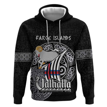 Personalized Viking Faroe Islands Hoodie Valhalla Viking Pattern LT18