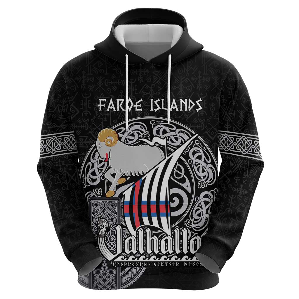 Personalized Viking Faroe Islands Hoodie Valhalla Viking Pattern LT18