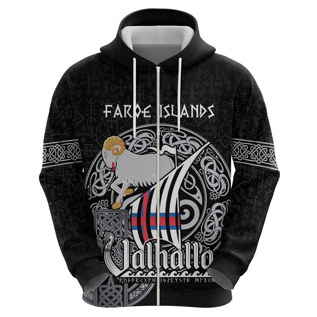 Personalized Viking Faroe Islands Hoodie Valhalla Viking Pattern LT18