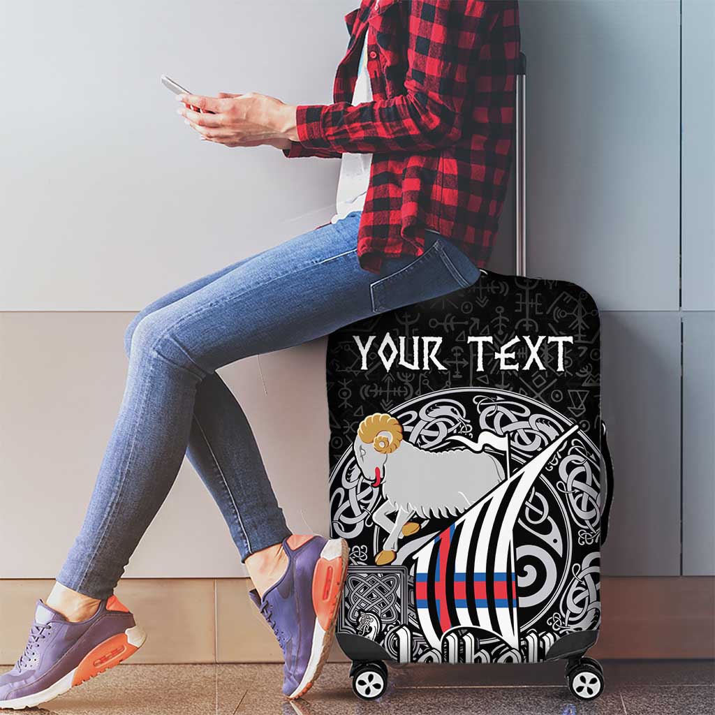 Personalized Viking Faroe Islands Luggage Cover Valhalla Viking Pattern LT18
