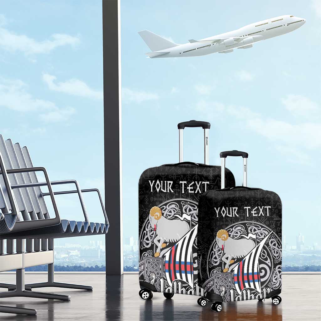 Personalized Viking Faroe Islands Luggage Cover Valhalla Viking Pattern LT18