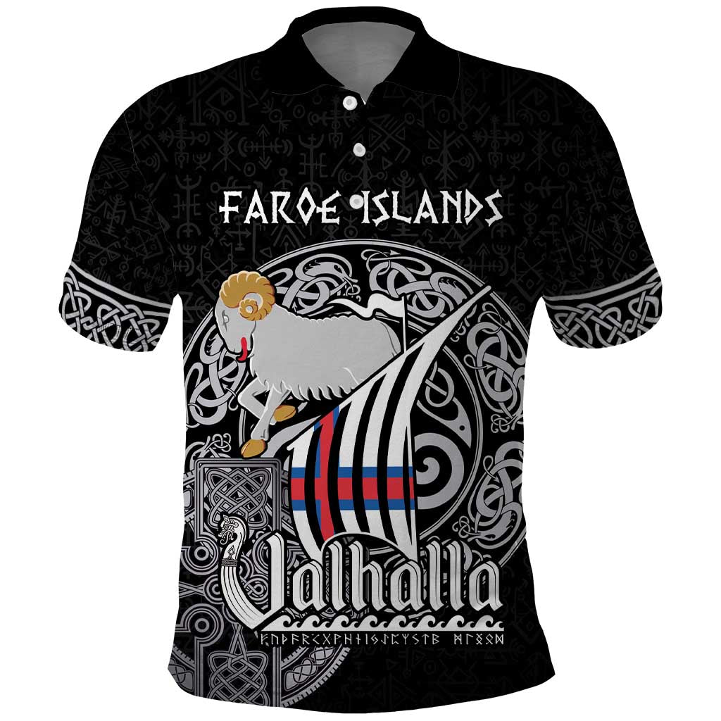 Personalized Viking Faroe Islands Polo Shirt Valhalla Viking Pattern LT18