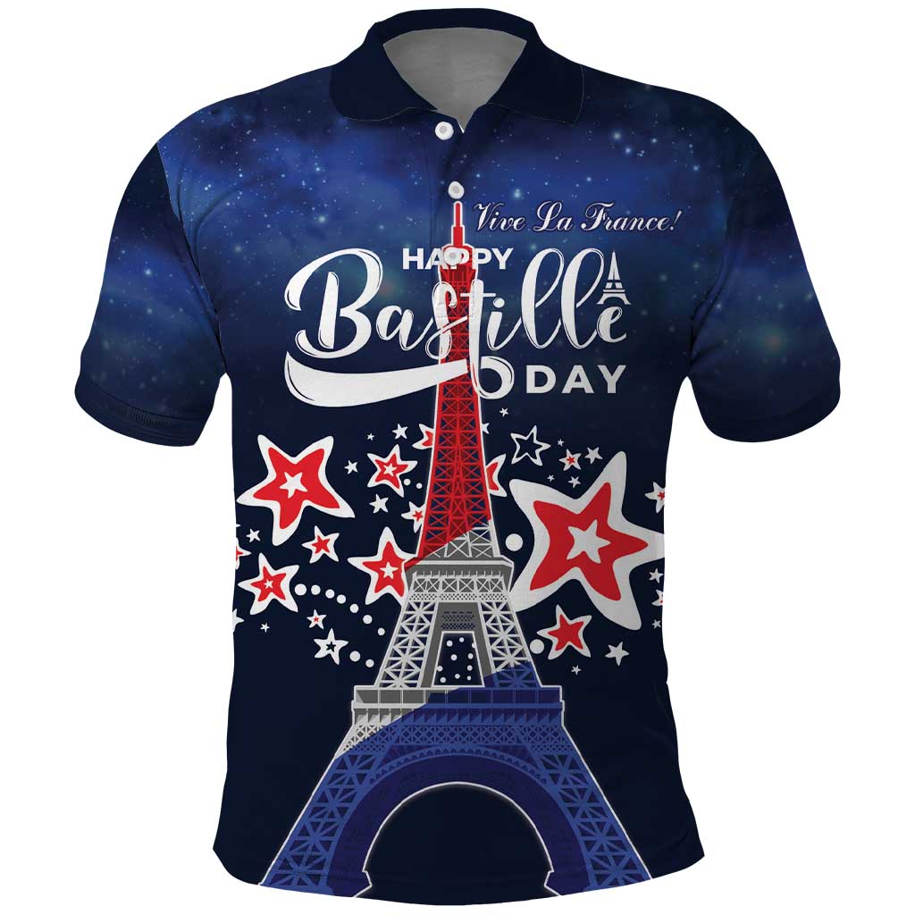 Personalized Happy Bastille Day Polo Shirt Vive la France! LT18