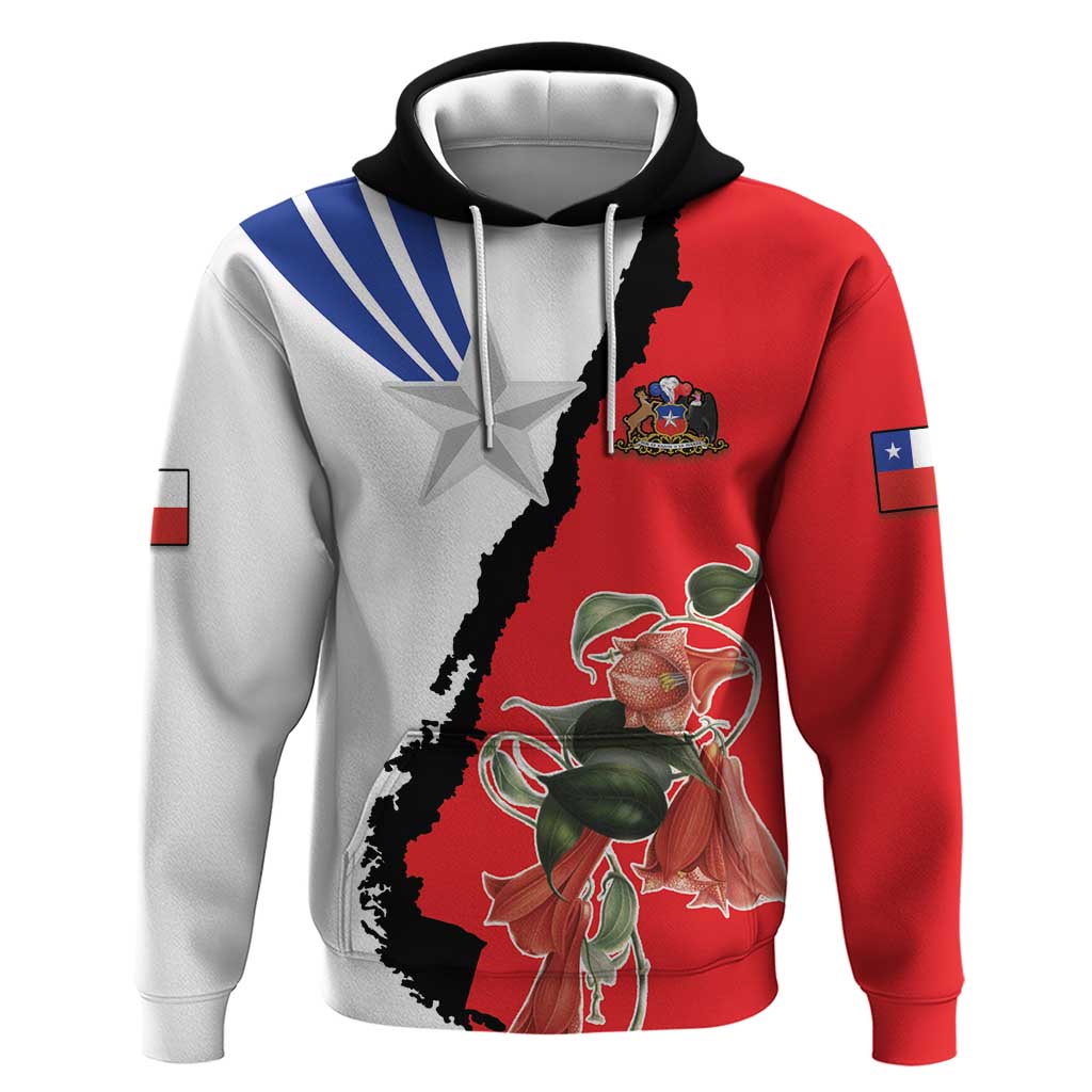 Chile Lapageria Rosea Hoodie With Flag Color LT18